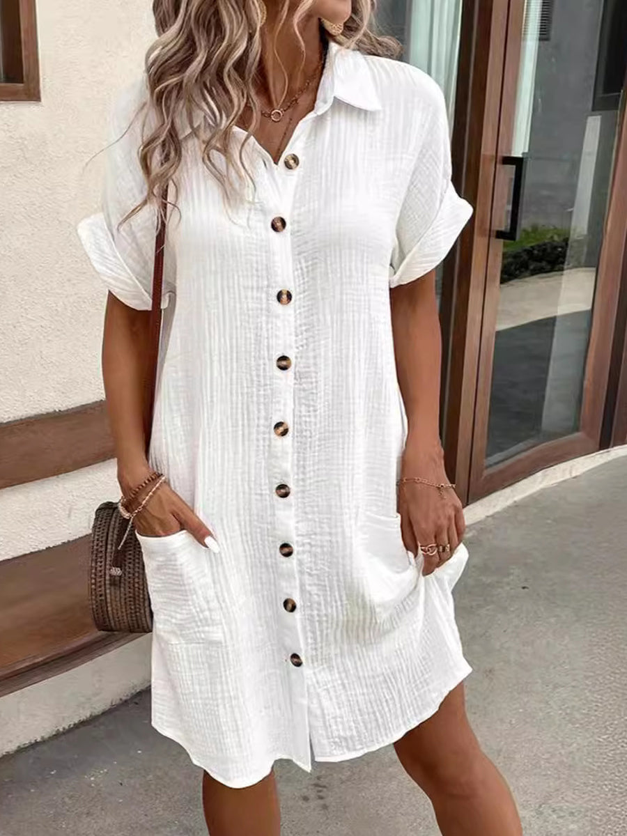 Women's Casual Elegant Mid-Length Shirt Dress