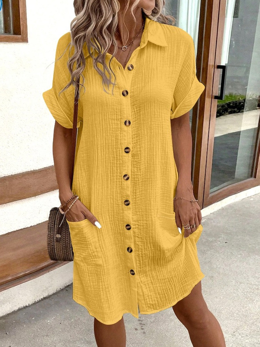 Women's Casual Elegant Mid-Length Shirt Dress