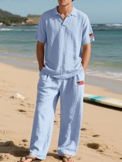 Men's Linen Casual Suit
