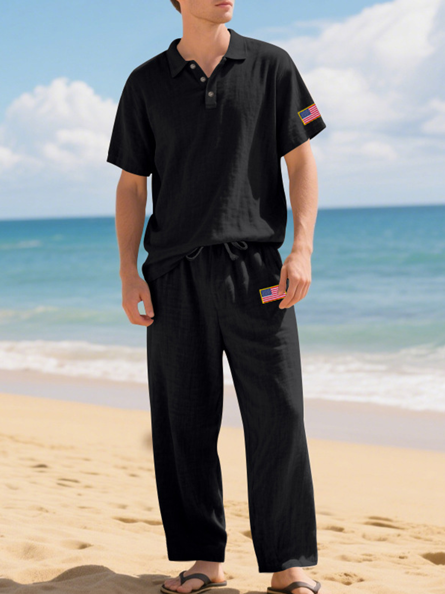 Men's Linen Casual Suit