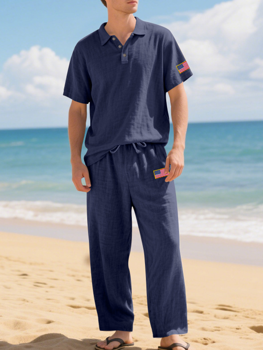 Men's Linen Casual Suit