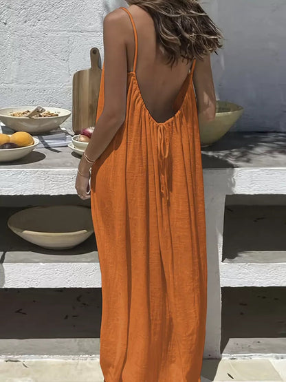 Women's Strappy Backless Long Dress