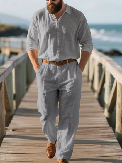 Men's Casual Linen Suit