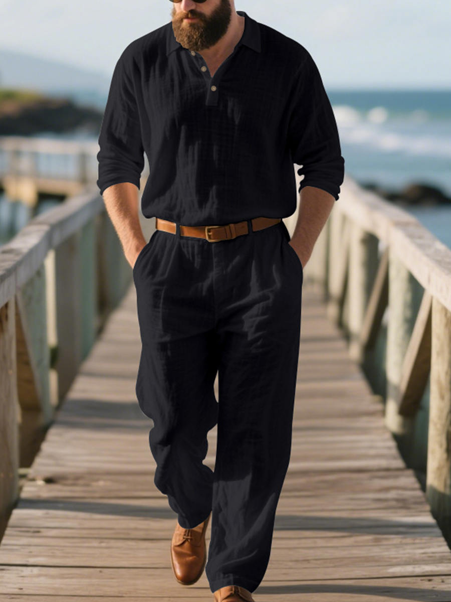 Men's Casual Linen Suit