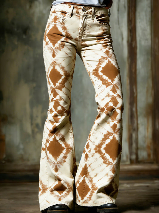 Women’s Bohemian-Style Printed Casual Fashion Flared Trousers