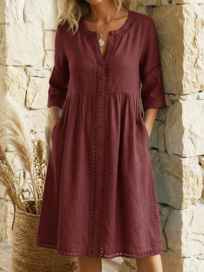 Women's Fashion Printed Casual Loose Dress