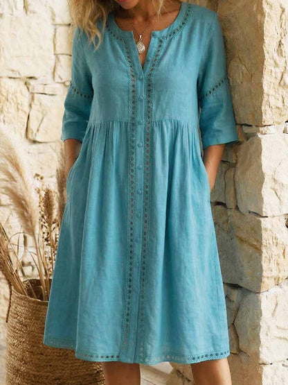 Women's Fashion Printed Casual Loose Dress