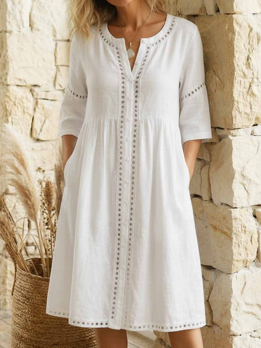 Women's Fashion Printed Casual Loose Dress