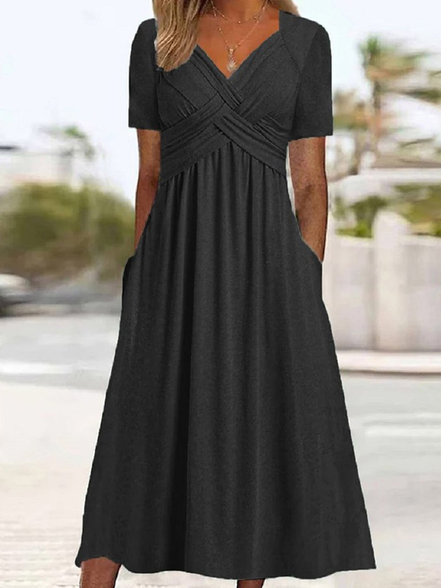 Women's Cross-Design Casual Elegant Dress
