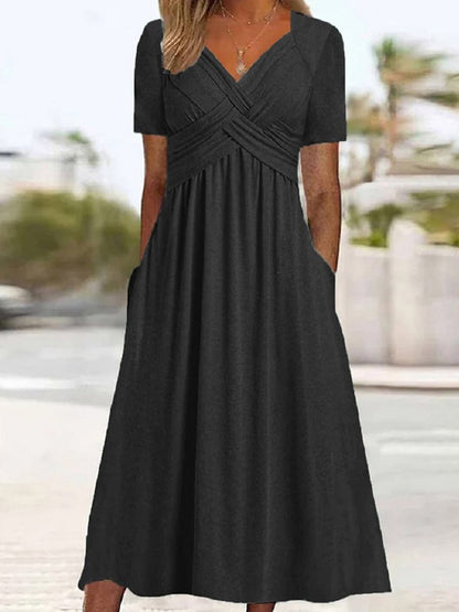 Women's Cross-Design Casual Elegant Dress