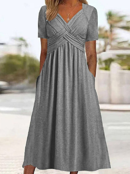 Women's Cross-Design Casual Elegant Dress
