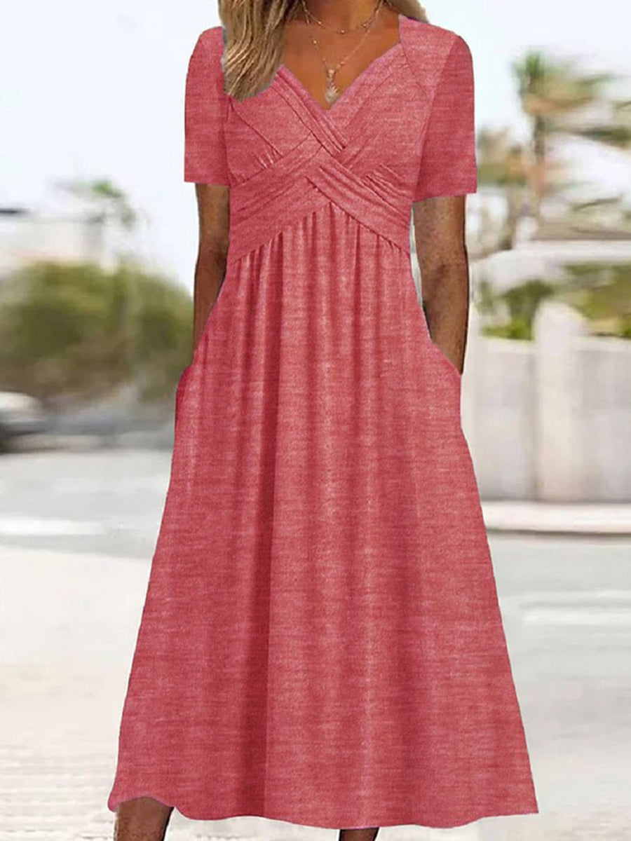 Women's Cross-Design Casual Elegant Dress