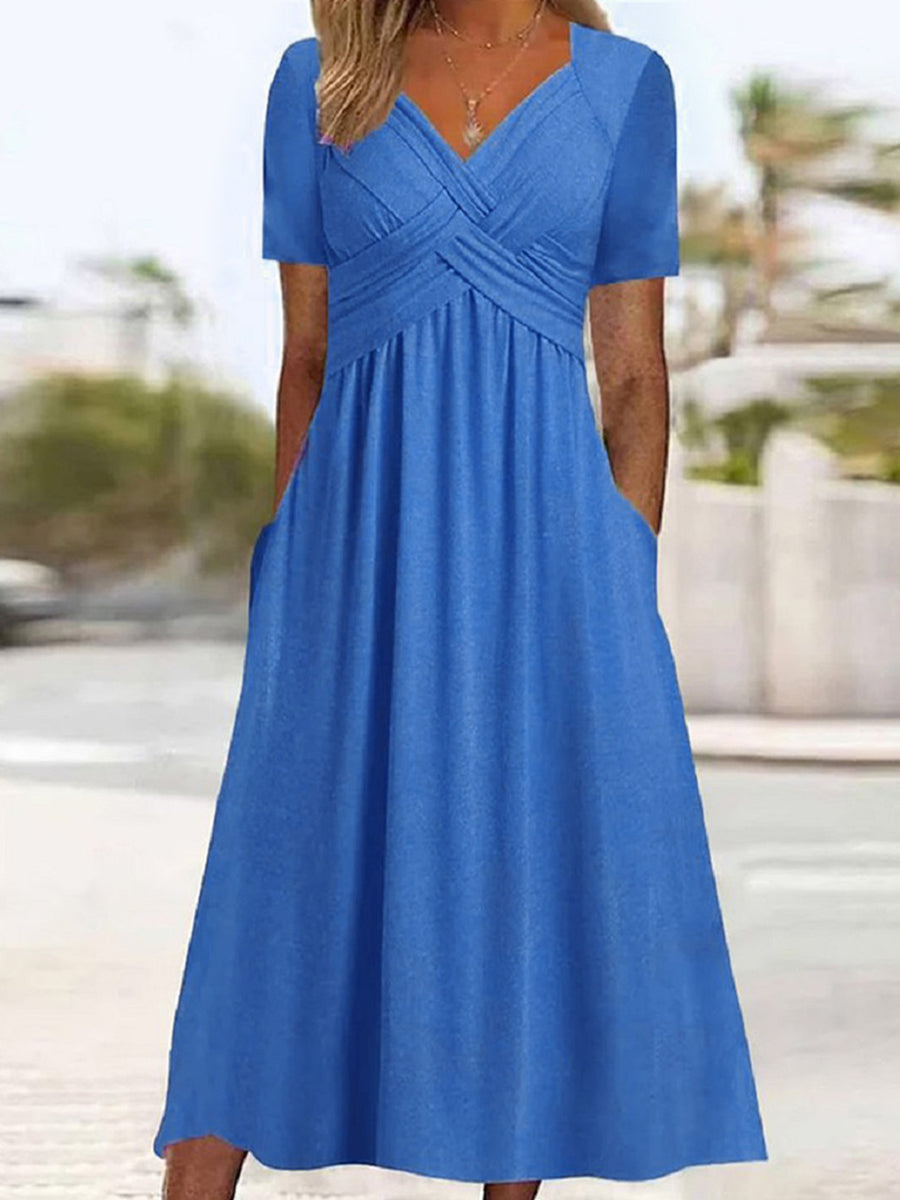 Women's Cross-Design Casual Elegant Dress