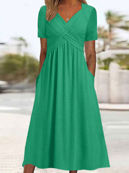 Women's Cross-Design Casual Elegant Dress