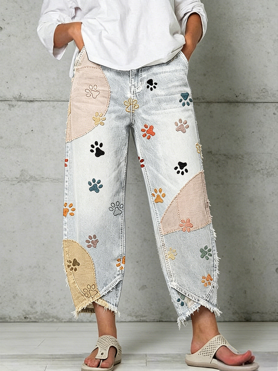 Women's Animal Art Print Trousers