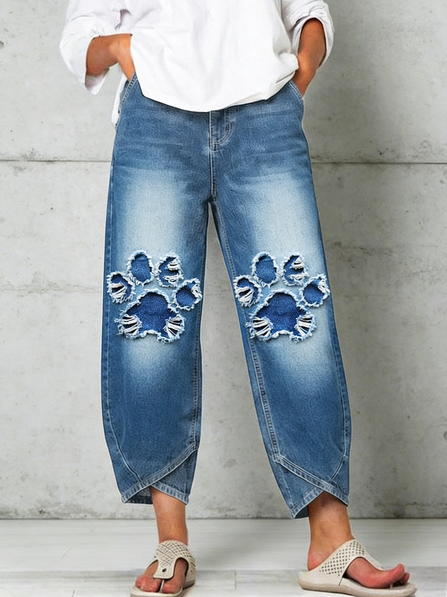 Women's Animal Art Print Trousers