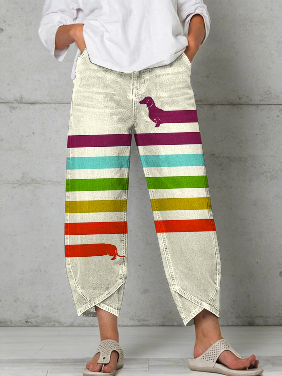 Women's Animal Art Print Trousers