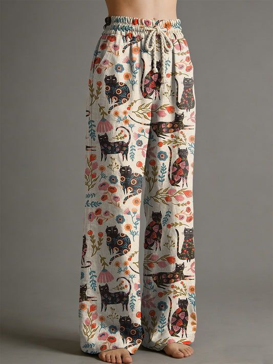 Women's Animal Art Print Trousers
