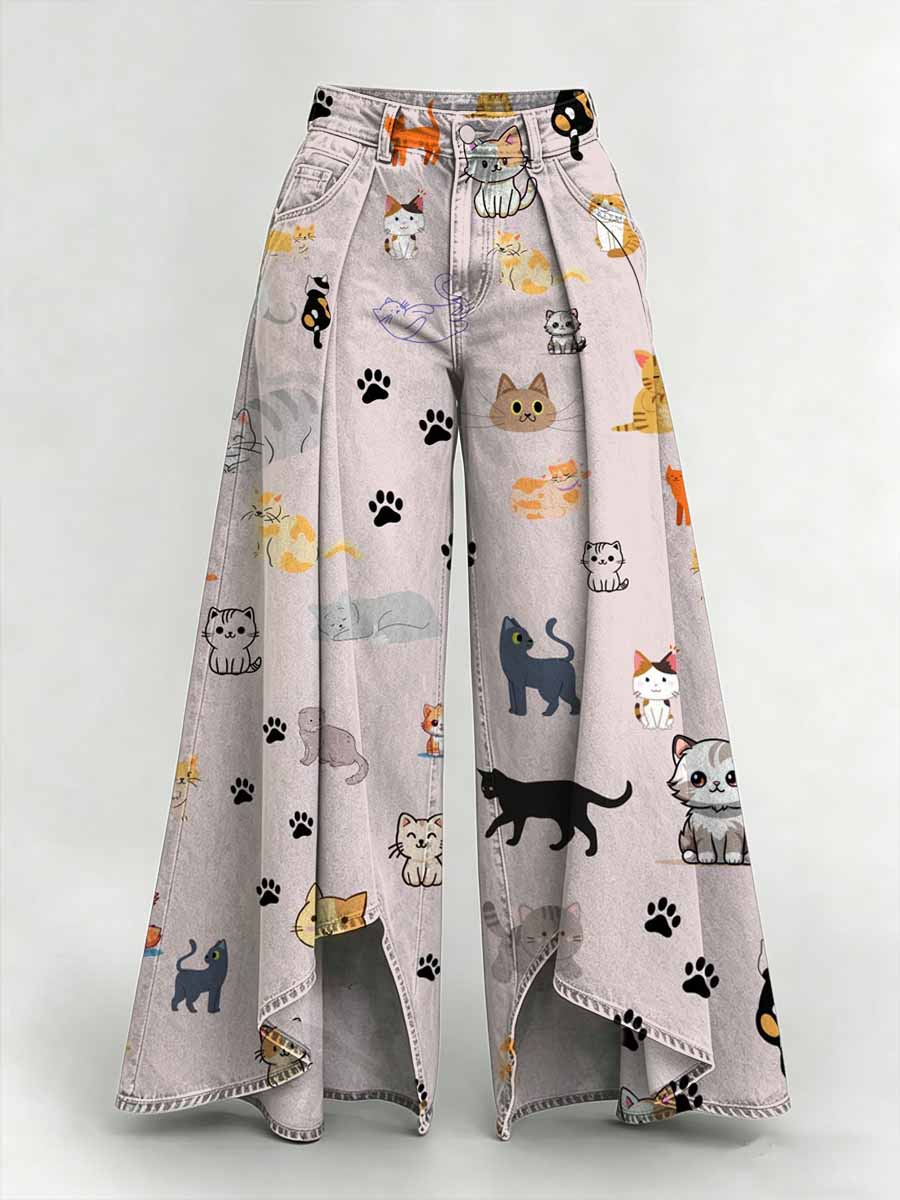 Women's Fashion Animal Print Casual Long Pants