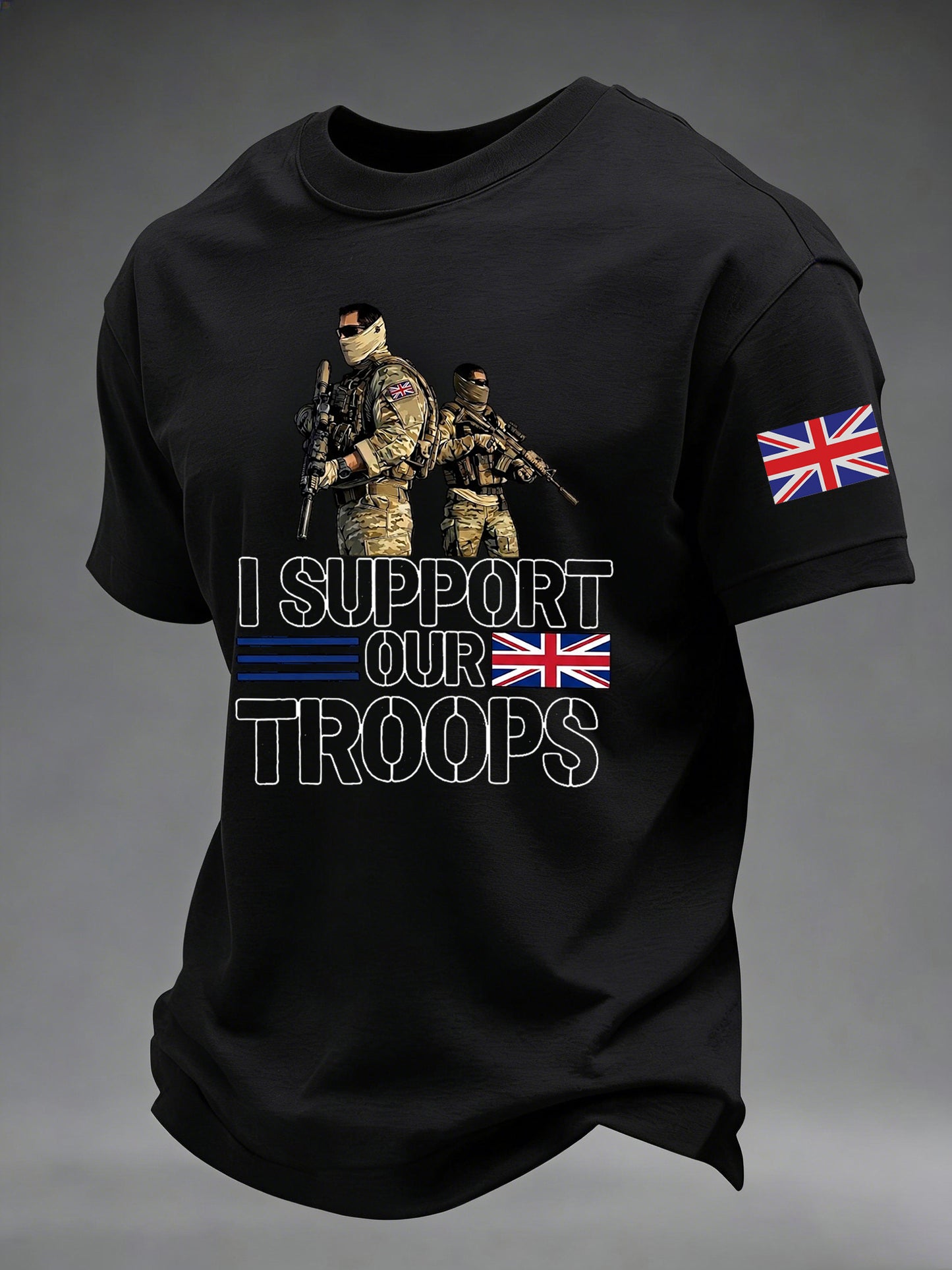 Men's I Support Our Troops Printed T-shirt