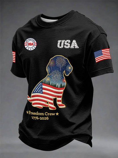 Men's  Beagle USA 1776-2026 short sleeves t-shirt