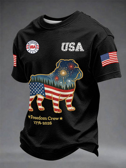 Men's Bulldog USA 1776-2026 short sleeves t-shirt