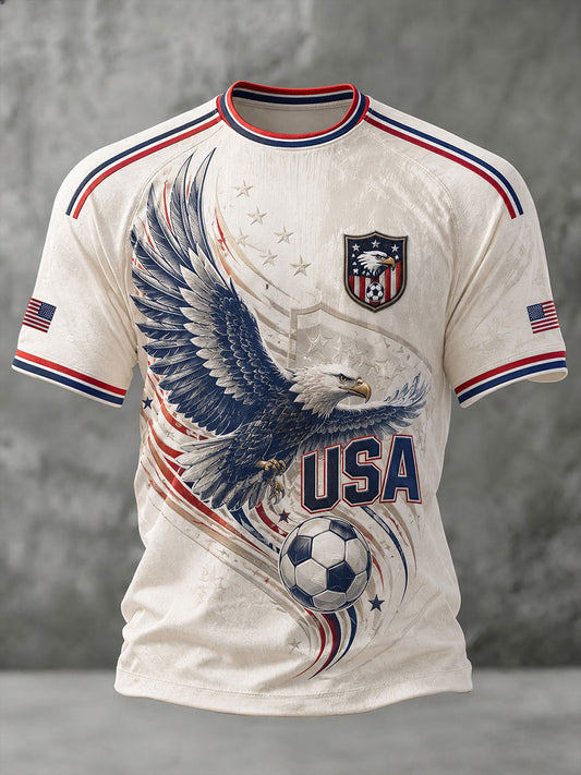 Men's USA Football Printed T-shirt