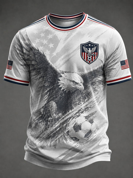 Men's USA Football Printed T-shirt