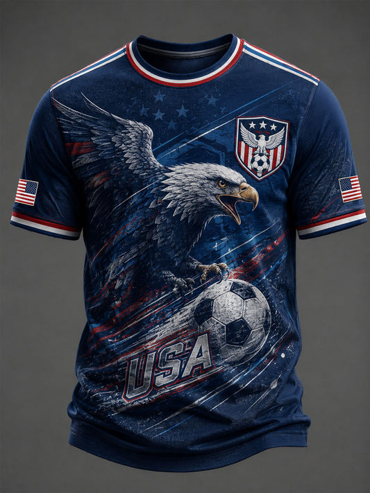 Men's USA Football Printed T-shirt