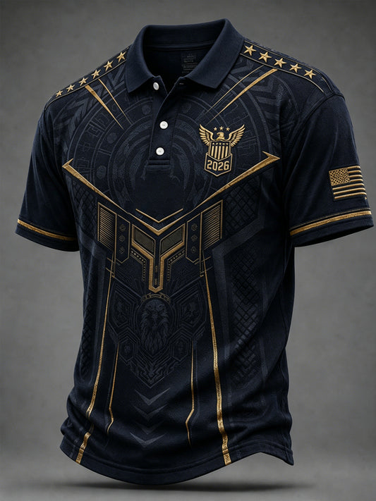 Men's Gift For Soccer Fans Print Casual Polo