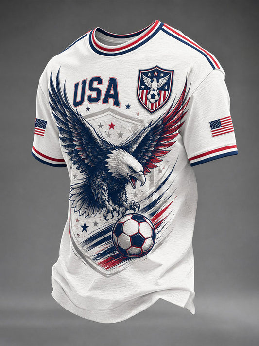 Men's USA Football Printed T-shirt