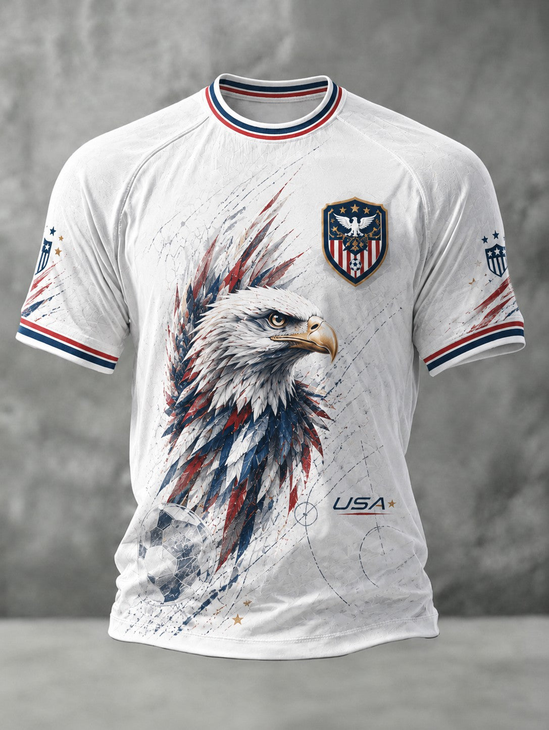 Men's USA Football Printed T-shirt