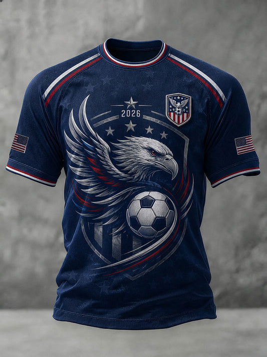Men's USA Football Printed T-shirt