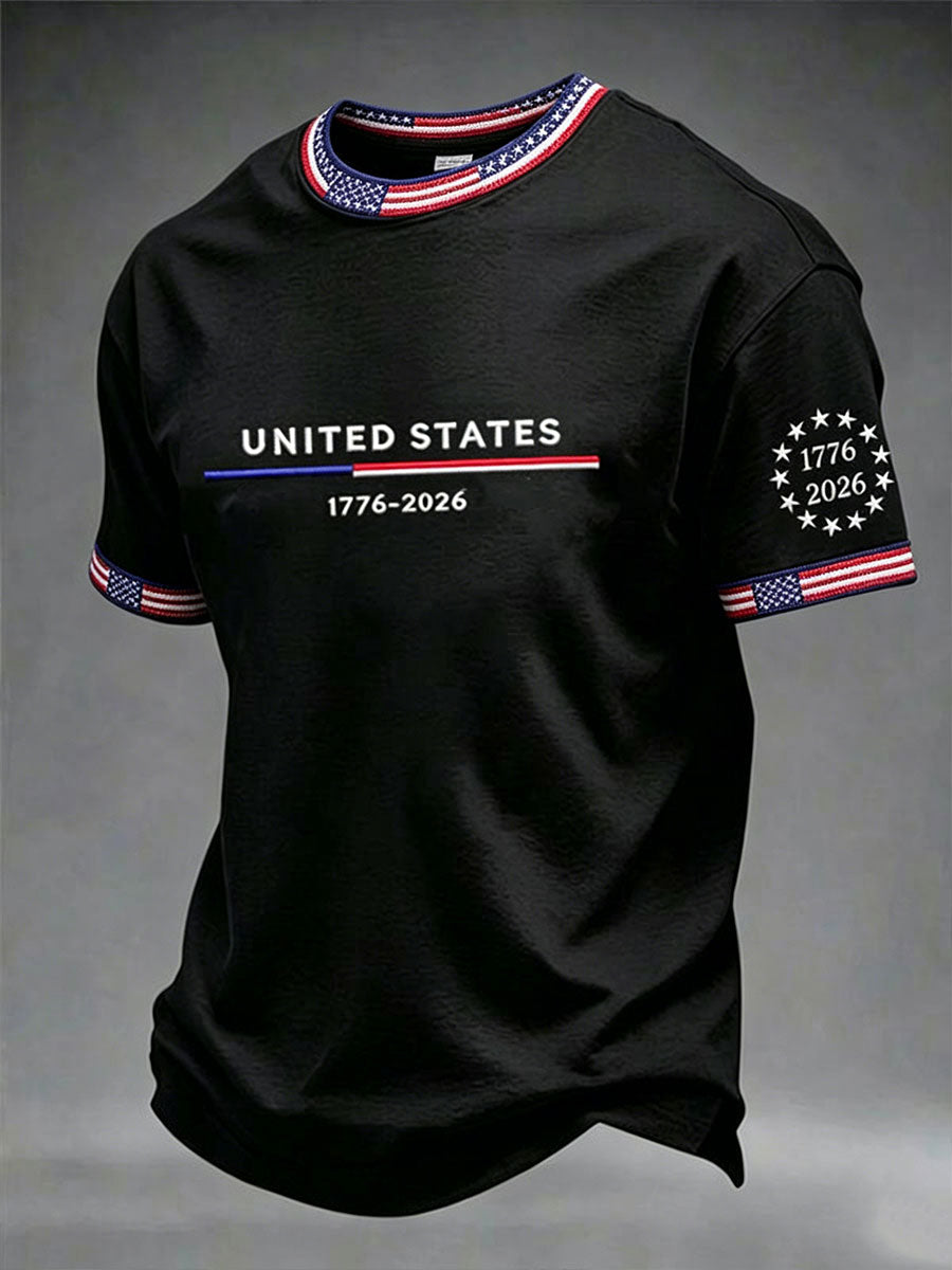 Men's United States 1776-2026 Short Sleeves T-shirt