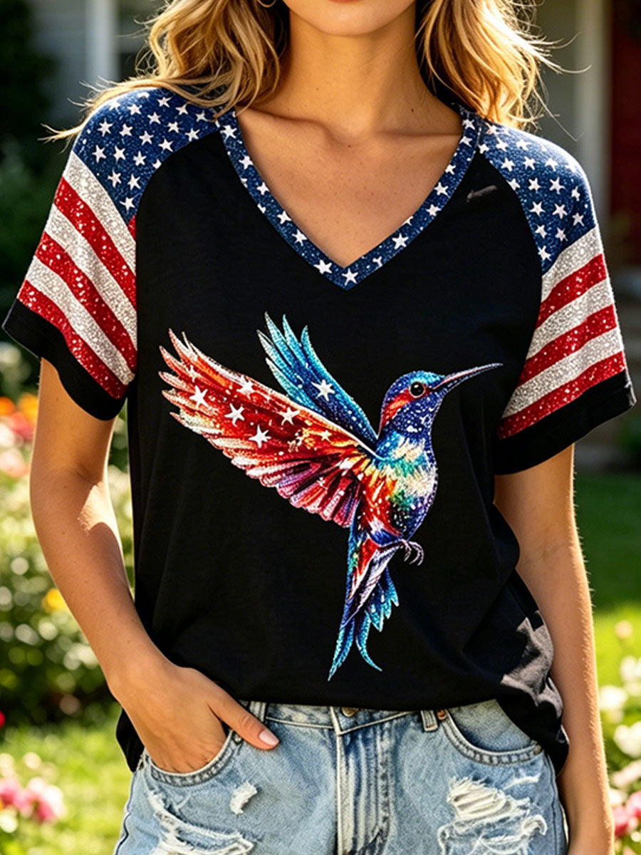 Women's Independence Day Hummingbird T-shirt