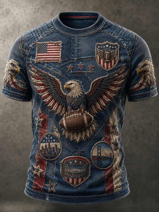 Men's American Football Short Sleeve T-Shirt