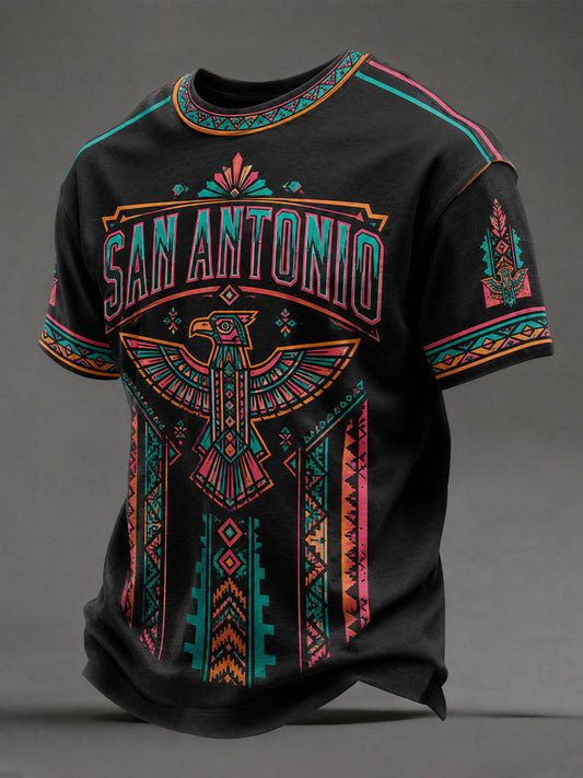 Men's 'SAN ANTONIO' Indian Basketball T-Shirts
